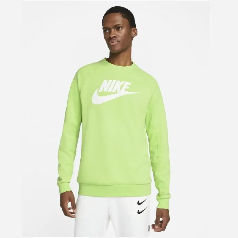 Nike Sportswear Modern Fleece Crew/Pulóver - Lime Zöld - Image 2