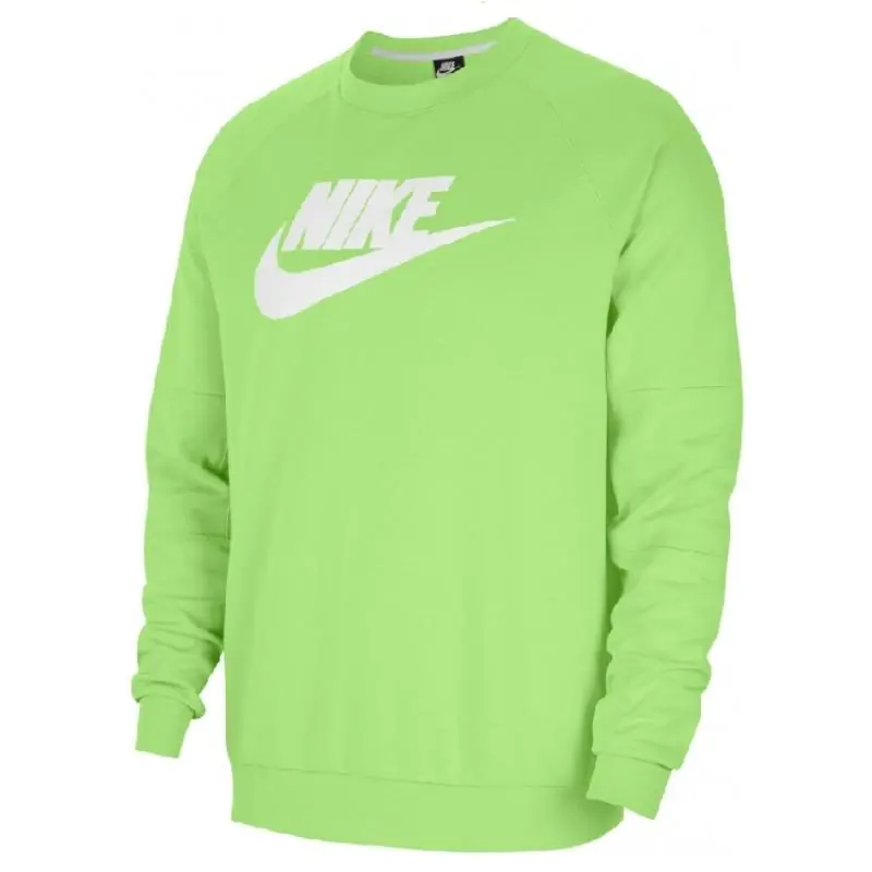 Nike Sportswear Modern Fleece Crew/Pulóver - Lime Zöld
