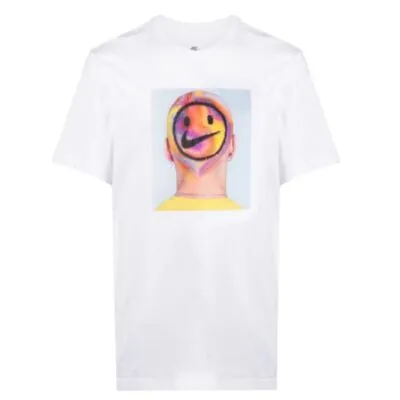Nike Sportswear Smiley Photo T-Shirt - White
