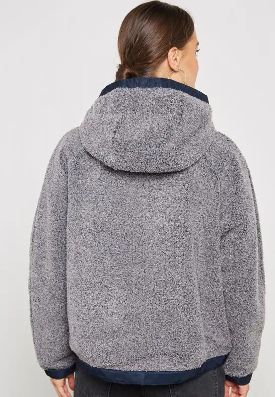 Nike Reversible Sherpa Jacket 'Dark Obsidian' - Image 3