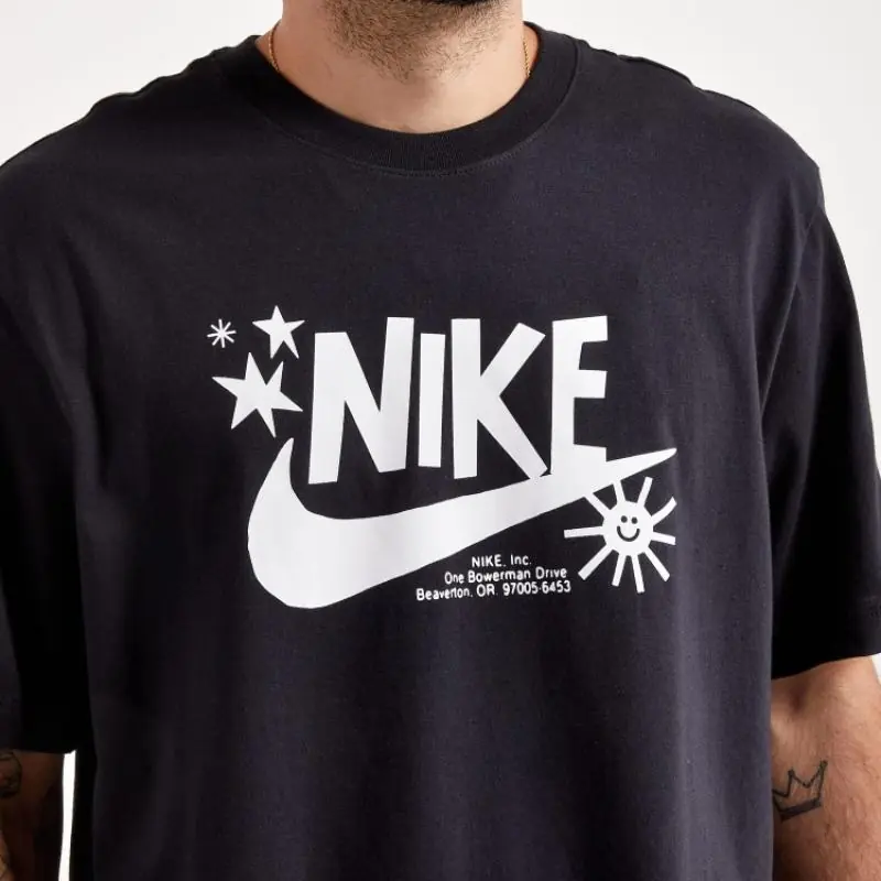 Nike Sportswear Statement T-Shirt Black/White - Image 2