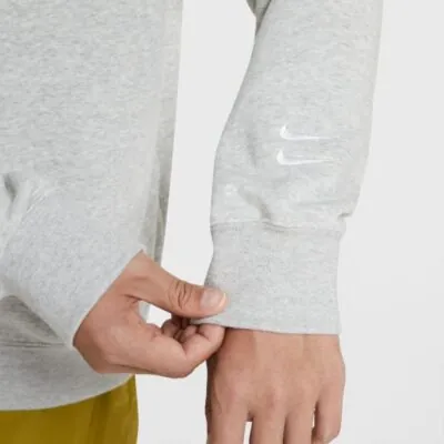 Nike Sportswear Swoosh Crew - Grey Heather/ White/ White - Image 3