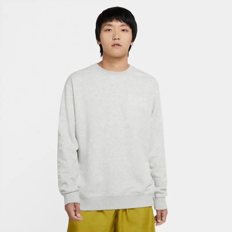 Nike Sportswear Swoosh Crew/Pulóver - Világos Szürke/Fehér