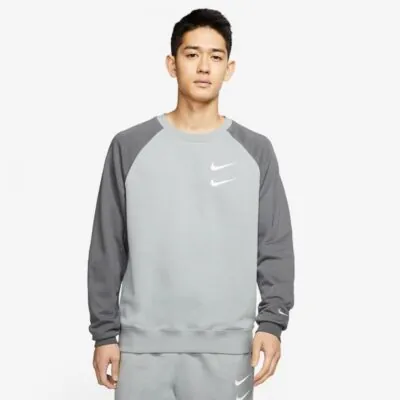 Nike Sportswear Swoosh Crew - Particle Grey/ Iron Grey/ White