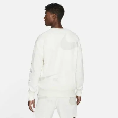 Nike Sportswear Swoosh Fleece Crew Sweatshirt  - Bone White - Image 3