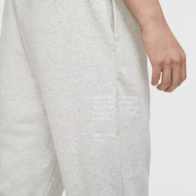 Nike Sportswear Swoosh Fleece Pants - Grey Heather/ White - Image 4