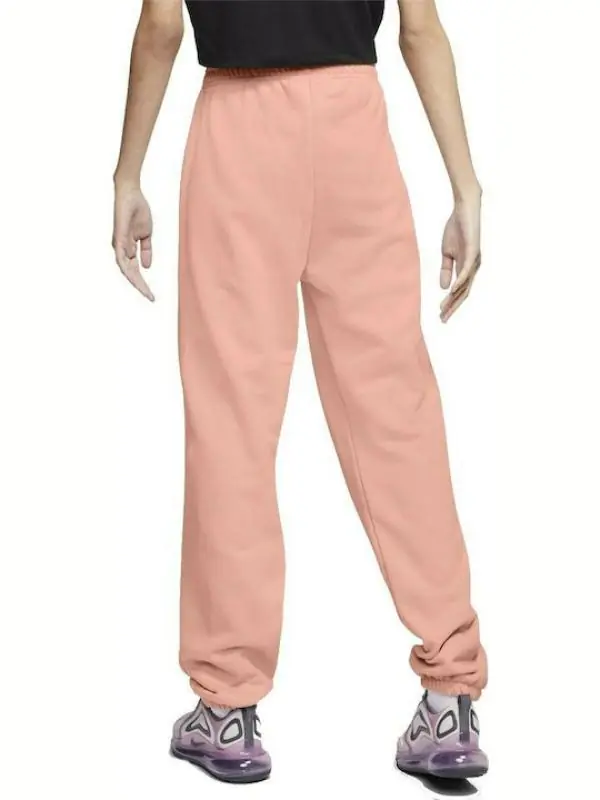 Nike Sportswear Swoosh Fleece Pants - Peach/ Metallic Silver - Image 2