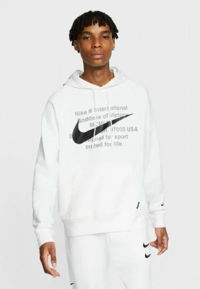 Nike Sportswear Swoosh French Terry Hoodie - White