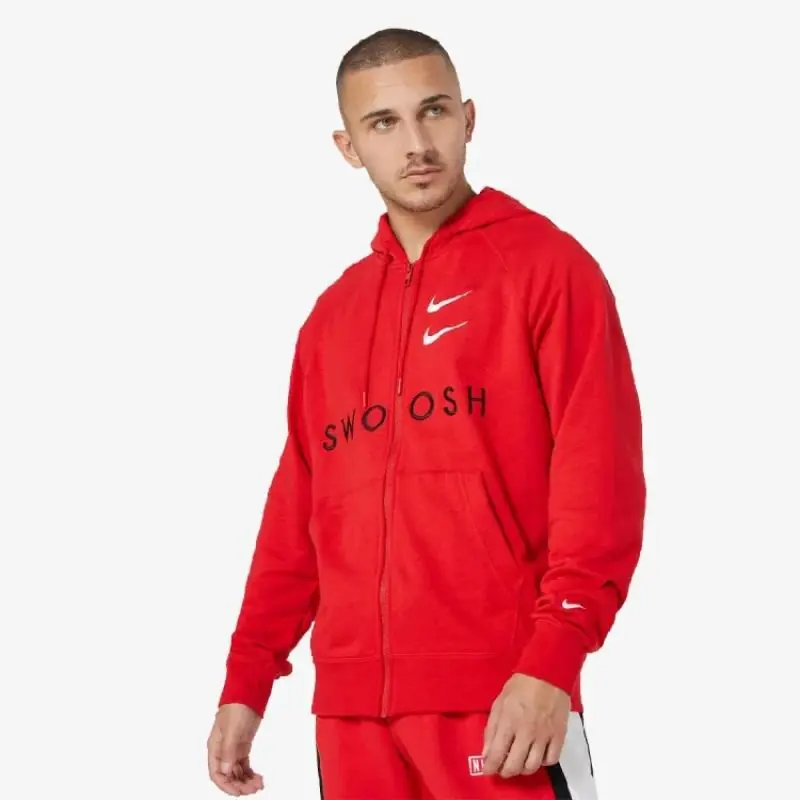 Nike Sportswear Swoosh Full-Zip Hoodie/Cipzáros Pulóver - Élénk Piros