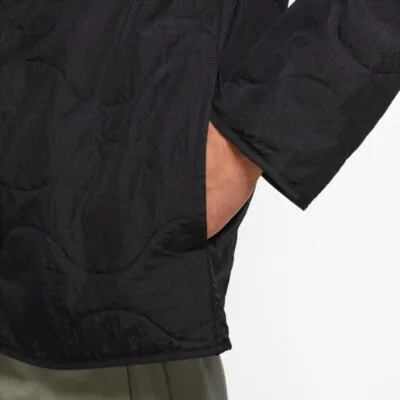 Nike Sportswear Swoosh Men's Quilted Jacket - Black/ White - Image 2