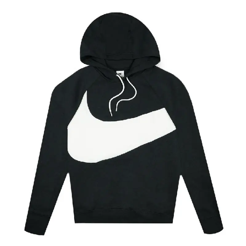 Nike Swoosh Tech Fleece Hoodie/Pulóver - Fekete/Fehér