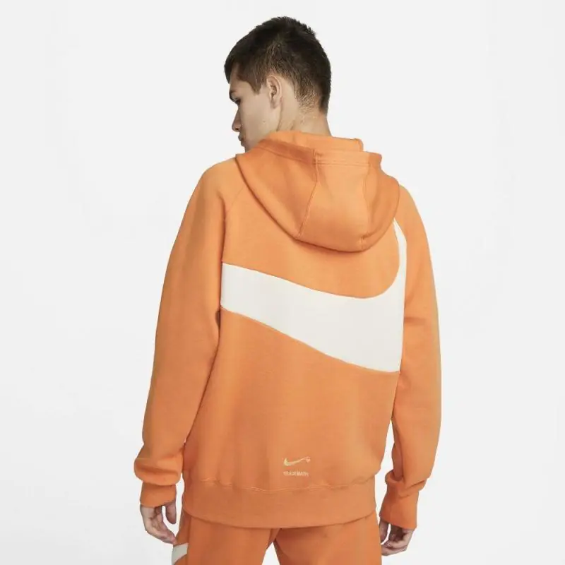 Nike Sportswear Swoosh Tech Fleece Hoodie/Pulóver - Mangó/Fehér - Image 2