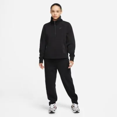 Nike Sportswear Tech Fleece 1/4 Zip Sweatshirt - Black/ Black - Image 5