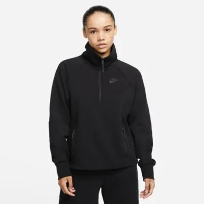 Nike Sportswear Tech Fleece 1/4 Zip Sweatshirt - Black/ Black