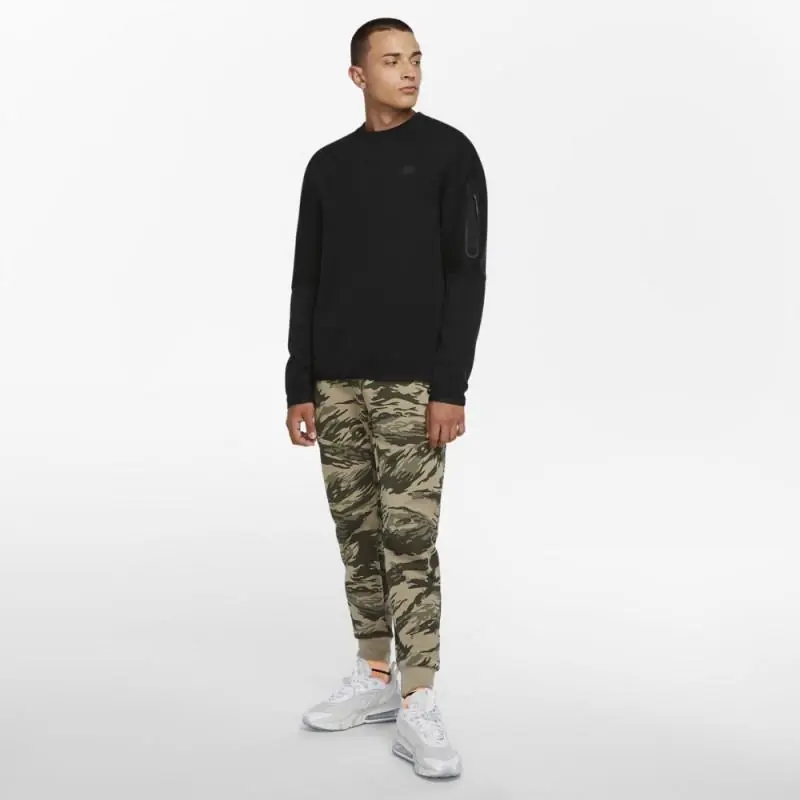 Nike Tech Fleece Crew Neck Sweatshirt/Pulóver - Fekete - Image 4