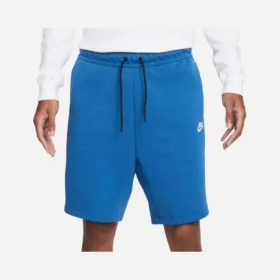 Nike Sportswear Tech Fleece Shorts - Dark Marina Blue/ Light Bone - Image 2