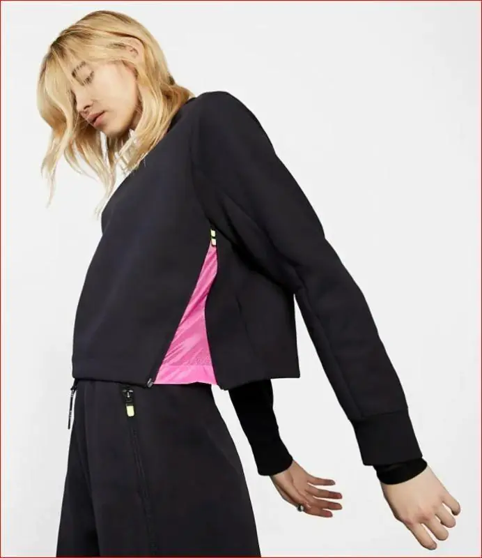 Nike Sportswear Tech Pack Womens Fleece Sweatshirt/Pulóver - Olaj Fekete - Image 2