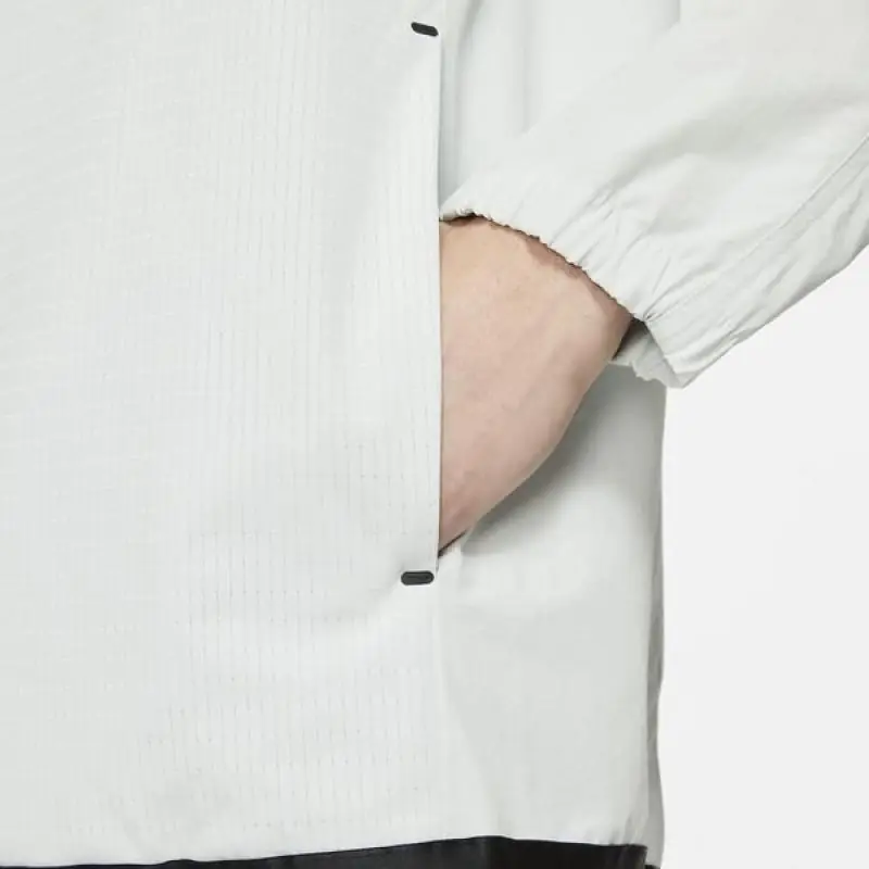 Nike Sportswear Tech Pack Woven 1/2-Zip Jacket - Light Grey/ Black - Image 4