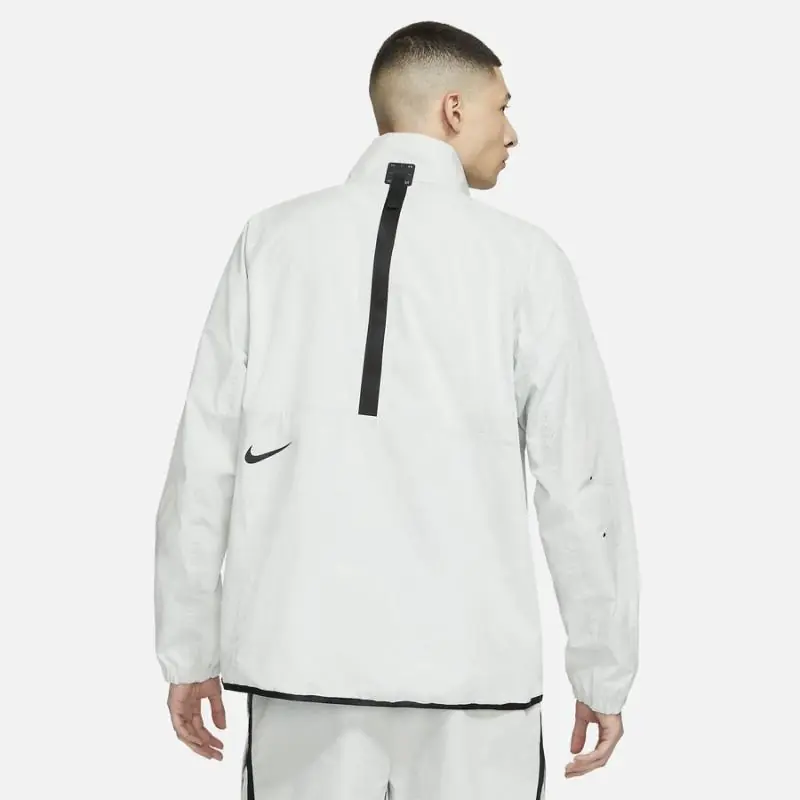 Nike Sportswear Tech Pack Woven 1/2-Zip Jacket - Light Grey/ Black - Image 5