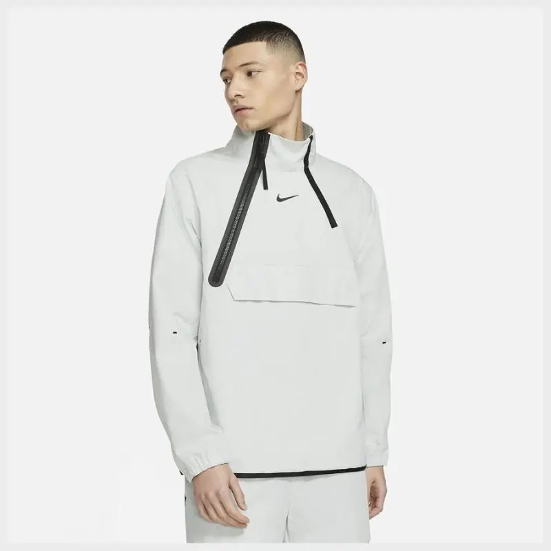 Nike Sportswear Tech Pack Woven 1/2-Zip Jacket - Light Grey/ Black