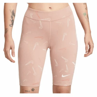 Nike Sportswear Women's Biker Shorts All Over Print Pink