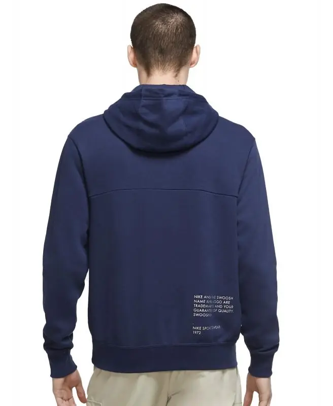 Nike Swoosh Hoodie/Pulóver - Matróz Kék/Fehér - Image 2