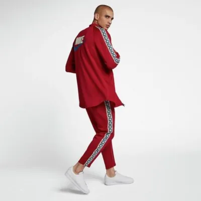Nike Taped Poly Track Jacket Gym Red - Image 4