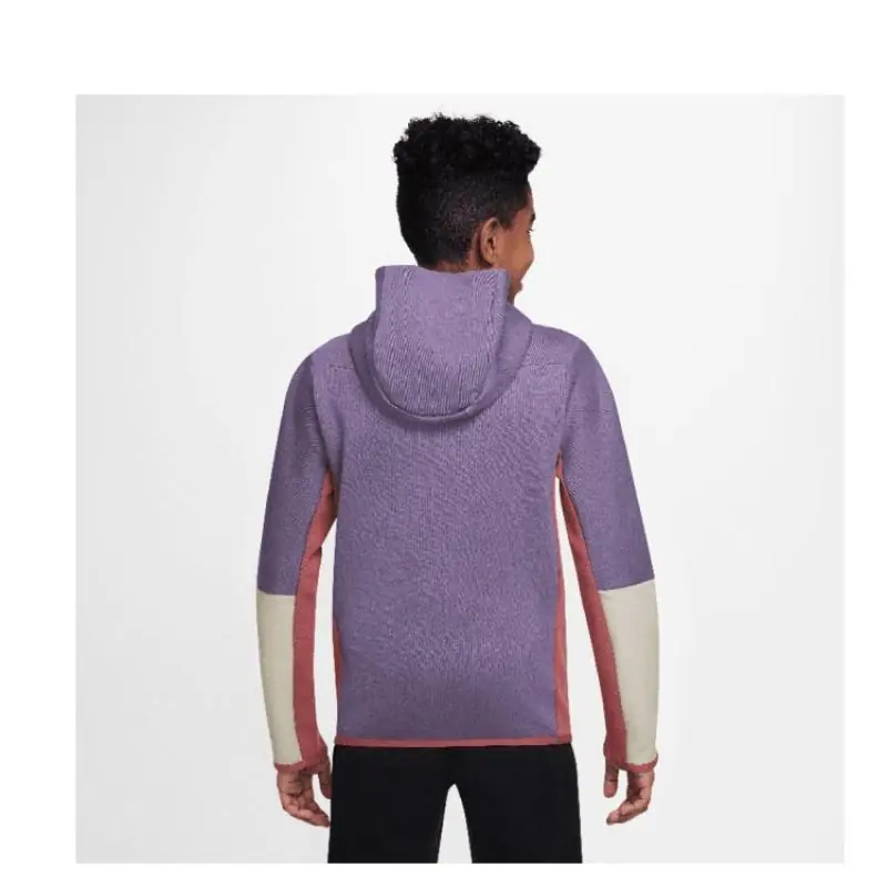 Nike Tech Fleece Hoodie 'Purple/Canyon Rust' - Image 2