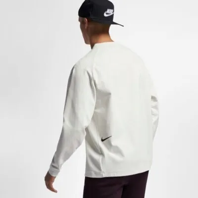 Nike Tech Pack Swoosh Crew Knit - Sail/ Light Bone/ Black - Image 3