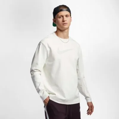 Nike Tech Pack Swoosh Crew Knit - Sail/ Light Bone/ Black