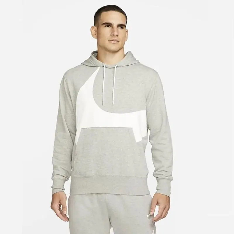 Nike TM Big Swoosh Hoodie/Pulóver - Szürke/Fehér - Image 2