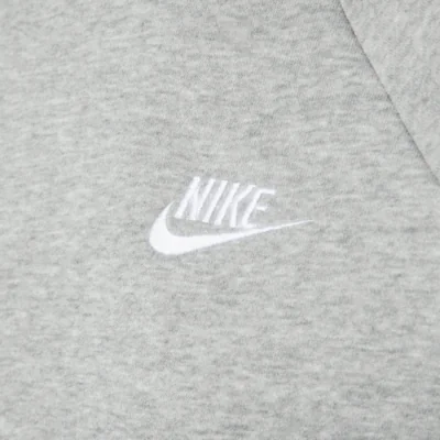 Nike Women's Sportswear Essential Fleece Hoodie Dark Grey Heather/White - Image 3