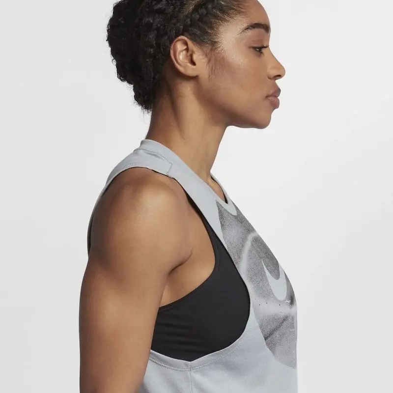 Nike W Dri-Fit Elite Basketball Tank Top/Kosaras Atléta - 'Wolf Grey/Szürke' - Image 4