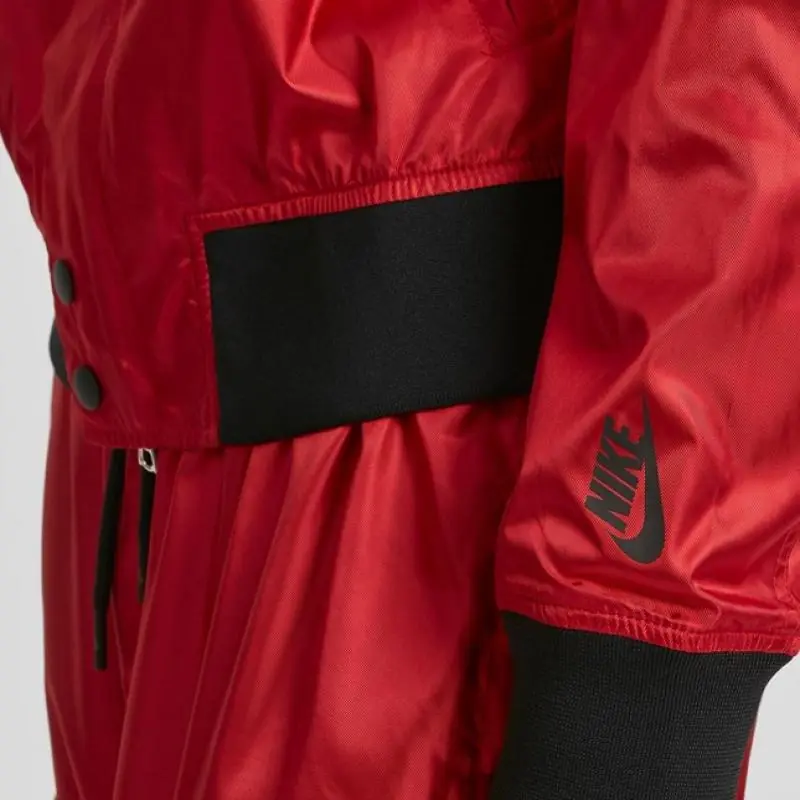 NikeLab W NRG Satin Bomber Jacket Gym Red - Image 3