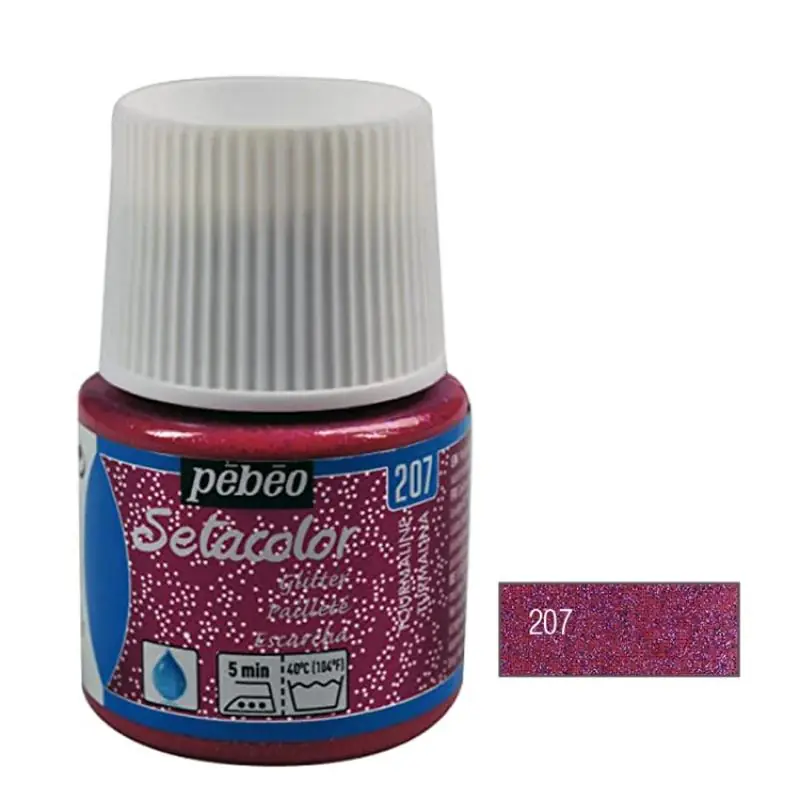 Pebeo Setacolor Glitter Bõr- és textilfesték - 45ml - Image 4