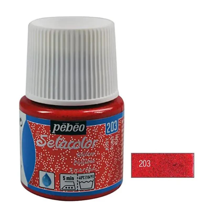 Pebeo Setacolor Glitter Bõr- és textilfesték - 45ml